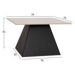 ΣΕΤ 2 ΤΡΑΠΕΖΙΑ ΣΑΛΟΝΙΟΥ QUBER(X) HM18311.02 SINTERED STONE ΤΕΤΡΑΓΩΝΟ--ΒΑΣΕΙΣ ΜΑΥΡΕΣ