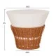 ΣΕΤ 2ΤΜΧ ΒΟΗΘΗΤΙΚΑ ΤΡΑΠΕΖΙΑ PERRAL HM21138.02 FIBER CEMENT ΛΕΥΚΟ-ΦΥΣΙΚΟ RATTAN