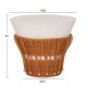 ΣΕΤ 2ΤΜΧ ΒΟΗΘΗΤΙΚΑ ΤΡΑΠΕΖΙΑ PERRAL HM21138.02 FIBER CEMENT ΛΕΥΚΟ-ΦΥΣΙΚΟ RATTAN