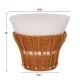 ΣΕΤ 2ΤΜΧ ΒΟΗΘΗΤΙΚΑ ΤΡΑΠΕΖΙΑ PERRAL HM21138.02 FIBER CEMENT ΛΕΥΚΟ-ΦΥΣΙΚΟ RATTAN