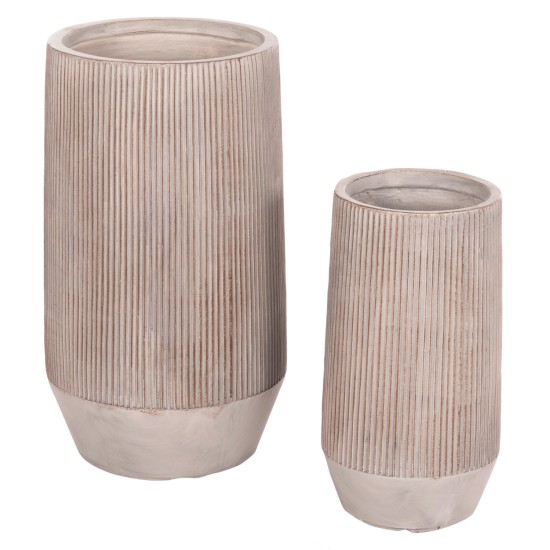 ΣΕΤ 2ΤΜΧ ΓΛΑΣΤΡΕΣ ΚΥΛΙΝΔΡΟΙ ΣΕΙΡΑ GARDENER HM4727 FIBERCLAY-ΧΡΩΜΑ CEMENT Φ35x64Υεκ ΣΕΤ 2ΤΜΧ ΓΛΑΣΤΡΕΣ ΚΥΛΙΝΔΡΟΙ ΣΕΙΡΑ GARDENER HM4727 FIBERCLAY-ΧΡΩΜΑ CEMENT Φ35x64Υεκ