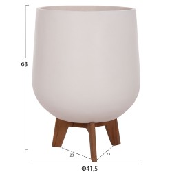 ΣΕΤ 3 ΓΛΑΣΤΡΕΣ ΜΕ TEAK ΒΑΣΕΙΣ TRYLL HM4681.03 FIBER CEMENT--ΓΚΡΙ