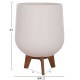 ΣΕΤ 3 ΓΛΑΣΤΡΕΣ ΜΕ TEAK ΒΑΣΕΙΣ TRYLL HM4681.03 FIBER CEMENT--ΓΚΡΙ