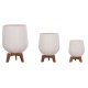 ΣΕΤ 3 ΓΛΑΣΤΡΕΣ ΜΕ TEAK ΒΑΣΕΙΣ TRYLL HM4681.03 FIBER CEMENT--ΓΚΡΙ