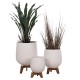 ΣΕΤ 3 ΓΛΑΣΤΡΕΣ ΜΕ TEAK ΒΑΣΕΙΣ TRYLL HM4681.03 FIBER CEMENT--ΓΚΡΙ