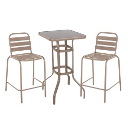 ΣΕΤ 3ΤΜΧ ΕΞΩΤΕΡΙΚΟΥ ΧΩΡΟΥ LAURA HM21054.04 ΣΑΜΠΑΝΙ ΜΕΤΑΛΛΟ & ΑΛΟΥΜΙΝΙΟ