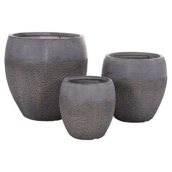 ΣΕΤ 3ΤΜΧ ΓΛΑΣΤΡΕΣ ΣΕΙΡΑ GARDENER HM4725 FIBERCLAY-ΣΕ ΣΚΟΥΡΟ CEMENT ΧΡΩΜΑ Φ55x54Υεκ ΣΕΤ 3ΤΜΧ ΓΛΑΣΤΡΕΣ ΣΕΙΡΑ GARDENER HM4725 FIBERCLAY-ΣΕ ΣΚΟΥΡΟ CEMENT ΧΡΩΜΑ Φ55x54Υεκ