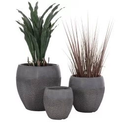 ΣΕΤ 3ΤΜΧ ΓΛΑΣΤΡΕΣ ΣΕΙΡΑ GARDENER HM4725 FIBERCLAY-ΣΕ ΣΚΟΥΡΟ CEMENT ΧΡΩΜΑ Φ55x54Υεκ