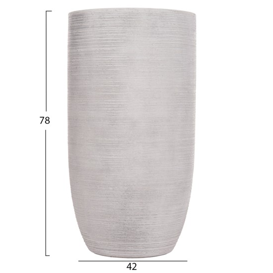 ΣΕΤ 3ΤΜΧ ΓΛΑΣΤΡΕΣ ΚΥΛΙΝΔΡΟΙ ΣΕΙΡΑ GARDENER HM4721 FIBERCLAY-ΧΡΩΜΑ CEMENT Φ42x78Υεκ