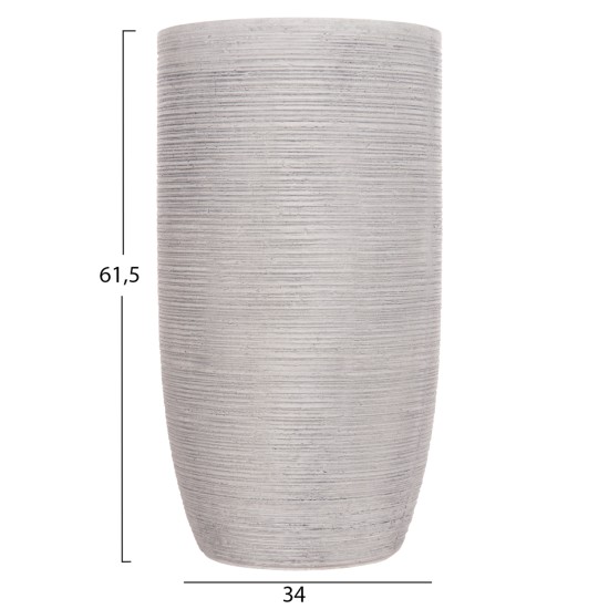 ΣΕΤ 3ΤΜΧ ΓΛΑΣΤΡΕΣ ΚΥΛΙΝΔΡΟΙ ΣΕΙΡΑ GARDENER HM4721 FIBERCLAY-ΧΡΩΜΑ CEMENT Φ42x78Υεκ