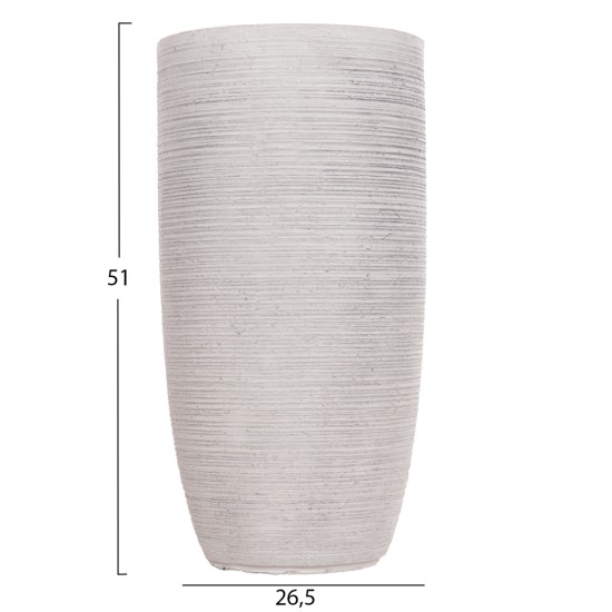 ΣΕΤ 3ΤΜΧ ΓΛΑΣΤΡΕΣ ΚΥΛΙΝΔΡΟΙ ΣΕΙΡΑ GARDENER HM4721 FIBERCLAY-ΧΡΩΜΑ CEMENT Φ42x78Υεκ