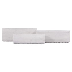 ΣΕΤ 3ΤΜΧ ΓΛΑΣΤΡΕΣ ΟΡΘΟΓΩΝΙΕΣ GARDENER HM4723 FIBERCLAY ΓΚΡΙ CEMENT 81x30x30Υεκ.