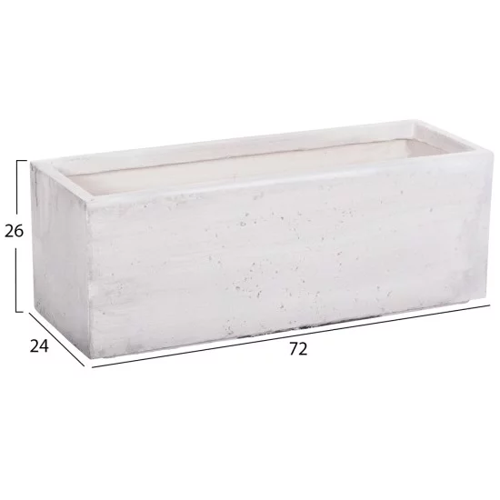 ΣΕΤ 3ΤΜΧ ΓΛΑΣΤΡΕΣ ΟΡΘΟΓΩΝΙΕΣ GARDENER HM4723 FIBERCLAY ΓΚΡΙ CEMENT 81x30x30Υεκ.