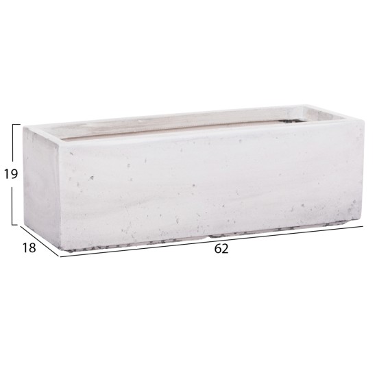 ΣΕΤ 3ΤΜΧ ΓΛΑΣΤΡΕΣ ΟΡΘΟΓΩΝΙΕΣ GARDENER HM4723 FIBERCLAY ΓΚΡΙ CEMENT 81x30x30Υεκ.