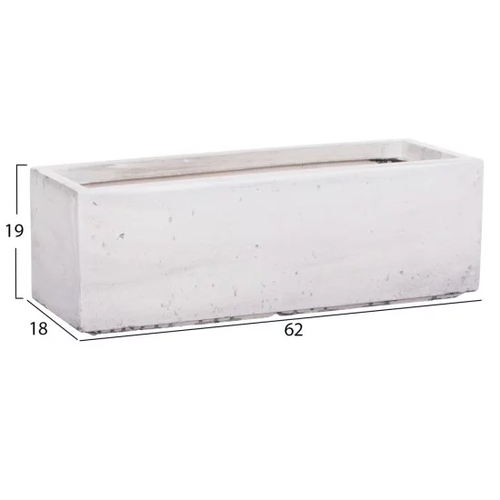 ΣΕΤ 3ΤΜΧ ΓΛΑΣΤΡΕΣ ΟΡΘΟΓΩΝΙΕΣ GARDENER HM4723 FIBERCLAY ΓΚΡΙ CEMENT 81x30x30Υεκ.