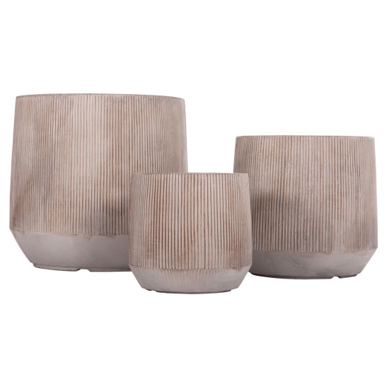 ΣΕΤ 3ΤΜΧ ΓΛΑΣΤΡΕΣ ΣΤΡΟΓΓΥΛΕΣ ΣΕΙΡΑ GARDENER HM4724 FIBERCLAY-ΧΡΩΜΑ CEMENT Φ55x55Υεκ ΣΕΤ 3ΤΜΧ ΓΛΑΣΤΡΕΣ ΣΤΡΟΓΓΥΛΕΣ ΣΕΙΡΑ GARDENER HM4724 FIBERCLAY-ΧΡΩΜΑ CEMENT Φ55x55Υεκ