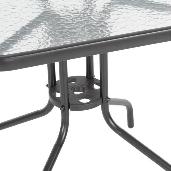 ΣΕΤ 3ΤΜΧ ΜΕ ΤΡΑΠΕΖΙ FIGO 70Χ70Χ72Υ & ΠΟΛΥΘΡΟΝΕΣ LAURA ΓΚΡΙ ΧΡΩΜΑ HM10469