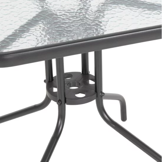 ΣΕΤ 3ΤΜΧ ΜΕ ΤΡΑΠΕΖΙ FIGO 70Χ70Χ72Υ & ΠΟΛΥΘΡΟΝΕΣ LAURA ΓΚΡΙ ΧΡΩΜΑ HM10469