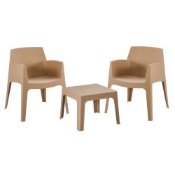 ΣΕΤ 3ΤΜΧ ΠΟΛΥΠΡΟΠΥΛΕΝΙΟΥ SLEEK HM21267.03 ΤΡΑΠΕΖΑΚΙ & 2 ΠΟΛΥΘΡΟΝΕΣ-ΚΑΠΟΥΤΣΙΝΟ