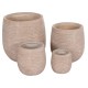 ΣΕΤ 4ΤΜΧ ΓΛΑΣΤΡΕΣ ΣΤΡΟΓΓΥΛΕΣ GARDENER HM4722 FIBERCLAY--IVORY CEMENT Φ54x54Υεκ