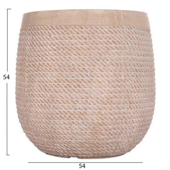 ΣΕΤ 4ΤΜΧ ΓΛΑΣΤΡΕΣ ΣΤΡΟΓΓΥΛΕΣ GARDENER HM4722 FIBERCLAY--IVORY CEMENT Φ54x54Υεκ