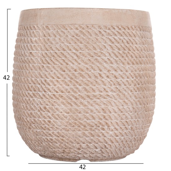 ΣΕΤ 4ΤΜΧ ΓΛΑΣΤΡΕΣ ΣΤΡΟΓΓΥΛΕΣ GARDENER HM4722 FIBERCLAY--IVORY CEMENT Φ54x54Υεκ