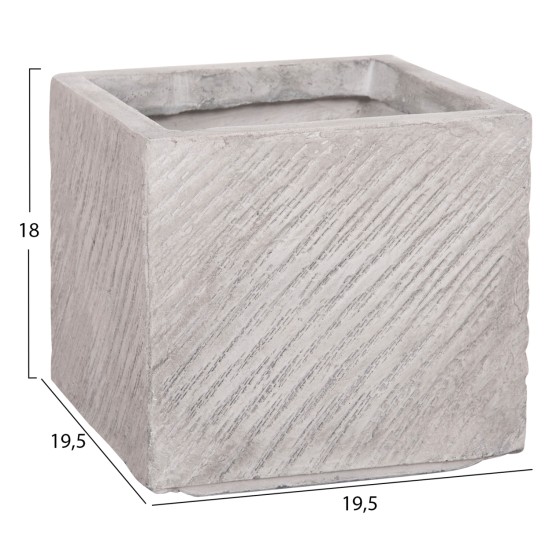 ΣΕΤ 4ΤΜΧ ΓΛΑΣΤΡΕΣ ΤΕΤΡΑΓΩΝΕΣ GARDENER HM4730 FIBERCLAY ΓΚΡΙ CEMENT 37x37x32Υεκ. ΣΕΤ 4ΤΜΧ ΓΛΑΣΤΡΕΣ ΤΕΤΡΑΓΩΝΕΣ GARDENER HM4730 FIBERCLAY ΓΚΡΙ CEMENT 37x37x32Υεκ.