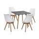 ΣΕΤ 5ΤΜΧ ΤΡΑΠΕΖΙ MINIMAL ΜΑΥΡΟ & VEGAS ΛΕΥΚΕΣ HM10601 80x80x74 cm. ΣΕΤ 5ΤΜΧ ΤΡΑΠΕΖΙ MINIMAL ΜΑΥΡΟ & VEGAS ΛΕΥΚΕΣ HM10601 80x80x74 cm.
