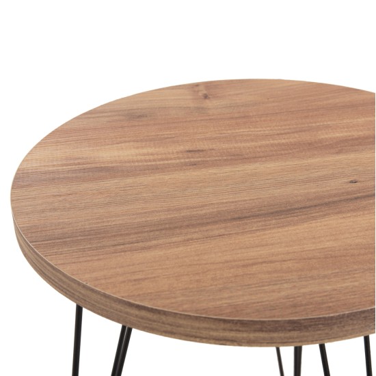 ΣΕΤ ΒΟΗΘ.ΤΡΑΠΕΖΑΚΙΑ NISSA HM18173.04 ΜΕΛΑΜΙΝΗ ΣΕ ΦΥΣΙΚΟ-ΜΑΥΡΑ ΜΕΤΑΛ.ΠΟΔΙΑ