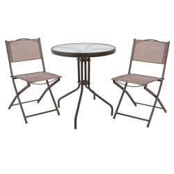 ΣΕΤ ΕΞ.ΧΩΡΟΥ 3ΤΜΧ LIMA HM21038.02 ΤΡΑΠΕΖΙ LIMA & 2 ΠΤΥΣΣΟΜΕΝΕΣ ΚΑΡΕΚΛΕΣ ΚΑΦΕ