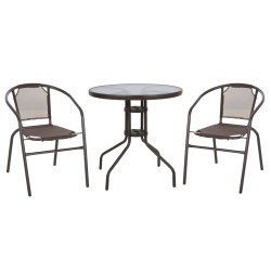 ΣΕΤ ΕΞΩΤ. ΧΩΡΟΥ 3ΤΜΧ HM10712 ΚΑΦΕ ΜΕΤΑΛΛΟ-ΓΥΑΛΙ ΑΣΦΑΛΕΙΑΣ-ΚΑΦΕ TEXTILENE