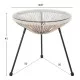 ΣΕΤ ΕΞΩΤΕΡΙΚΟΥ ΧΩΡΟΥ 3ΤΜΧ ACAPULCO HM11861.03 P.E.RATTAN ΕΚΡΟΥ-ΜΕΤΑΛΛΟ ΣΕ ΜΑΥΡΟ