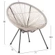 ΣΕΤ ΕΞΩΤΕΡΙΚΟΥ ΧΩΡΟΥ 3ΤΜΧ ACAPULCO HM11861.03 P.E.RATTAN ΕΚΡΟΥ-ΜΕΤΑΛΛΟ ΣΕ ΜΑΥΡΟ