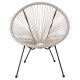ΣΕΤ ΕΞΩΤΕΡΙΚΟΥ ΧΩΡΟΥ 3ΤΜΧ ACAPULCO HM11861.03 P.E.RATTAN ΕΚΡΟΥ-ΜΕΤΑΛΛΟ ΣΕ ΜΑΥΡΟ