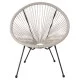 ΣΕΤ ΕΞΩΤΕΡΙΚΟΥ ΧΩΡΟΥ 3ΤΜΧ ACAPULCO HM11861.03 P.E.RATTAN ΕΚΡΟΥ-ΜΕΤΑΛΛΟ ΣΕ ΜΑΥΡΟ