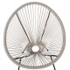 ΣΕΤ ΕΞΩΤΕΡΙΚΟΥ ΧΩΡΟΥ 3ΤΜΧ ACAPULCO HM11861.03 P.E.RATTAN ΕΚΡΟΥ-ΜΕΤΑΛΛΟ ΣΕ ΜΑΥΡΟ