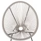 ΣΕΤ ΕΞΩΤΕΡΙΚΟΥ ΧΩΡΟΥ 3ΤΜΧ ACAPULCO HM11861.03 P.E.RATTAN ΕΚΡΟΥ-ΜΕΤΑΛΛΟ ΣΕ ΜΑΥΡΟ