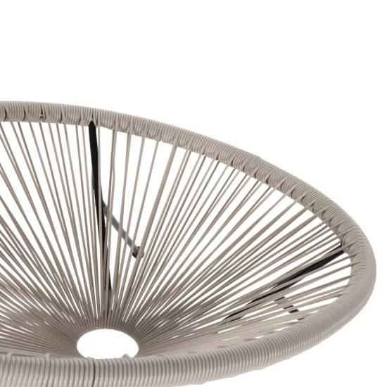 ΣΕΤ ΕΞΩΤΕΡΙΚΟΥ ΧΩΡΟΥ 3ΤΜΧ ACAPULCO HM11861.03 P.E.RATTAN ΕΚΡΟΥ-ΜΕΤΑΛΛΟ ΣΕ ΜΑΥΡΟ