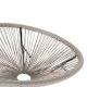 ΣΕΤ ΕΞΩΤΕΡΙΚΟΥ ΧΩΡΟΥ 3ΤΜΧ ACAPULCO HM11861.03 P.E.RATTAN ΕΚΡΟΥ-ΜΕΤΑΛΛΟ ΣΕ ΜΑΥΡΟ