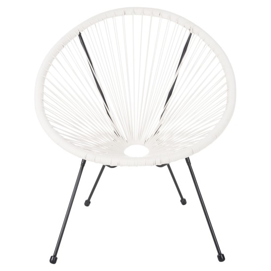 ΣΕΤ ΕΞΩΤΕΡΙΚΟΥ ΧΩΡΟΥ 3ΤΜΧ ACAPULCO HM11861.12 P.E.RATTAN ΛΕΥΚΟ-ΜΕΤΑΛΛΟ ΣΕ ΜΑΥΡΟ