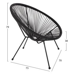 ΣΕΤ ΕΞΩΤΕΡΙΚΟΥ ΧΩΡΟΥ 3ΤΜΧ ACAPULCO HM21101 P.E.RATTAN-ΜΕΤΑΛΛΟ ΣΕ ΜΑΥΡΟ ΣΕΤ ΕΞΩΤΕΡΙΚΟΥ ΧΩΡΟΥ 3ΤΜΧ ACAPULCO HM21101 P.E.RATTAN-ΜΕΤΑΛΛΟ ΣΕ ΜΑΥΡΟ