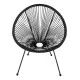 ΣΕΤ ΕΞΩΤΕΡΙΚΟΥ ΧΩΡΟΥ 3ΤΜΧ ACAPULCO HM21101 P.E.RATTAN-ΜΕΤΑΛΛΟ ΣΕ ΜΑΥΡΟ