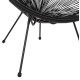 ΣΕΤ ΕΞΩΤΕΡΙΚΟΥ ΧΩΡΟΥ 3ΤΜΧ ACAPULCO HM21101 P.E.RATTAN-ΜΕΤΑΛΛΟ ΣΕ ΜΑΥΡΟ