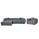 ΣΕΤ ΚΑΝΑΠΕΣ ΓΩΝΙΑ (ΑΡΙΣΤΕΡΗ)-ΠΟΛΥΘΡΟΝΑ LOUNGE LYKKE HM10820.01L ΓΚΡΙ ΥΦΑΣΜΑ
