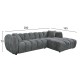 ΣΕΤ ΚΑΝΑΠΕΣ ΓΩΝΙΑ (ΔΕΞΙΑ)-ΠΟΛΥΘΡΟΝΑ LOUNGE LYKKE HM10820.01R ΓΚΡΙ ΥΦΑΣΜΑ