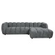 ΣΕΤ ΚΑΝΑΠΕΣ ΓΩΝΙΑ (ΔΕΞΙΑ)-ΠΟΛΥΘΡΟΝΑ LOUNGE LYKKE HM10820.01R ΓΚΡΙ ΥΦΑΣΜΑ