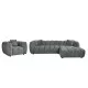 ΣΕΤ ΚΑΝΑΠΕΣ ΓΩΝΙΑ (ΔΕΞΙΑ)-ΠΟΛΥΘΡΟΝΑ LOUNGE LYKKE HM10820.02R ΕΚΡΟΥ ΥΦΑΣΜΑ