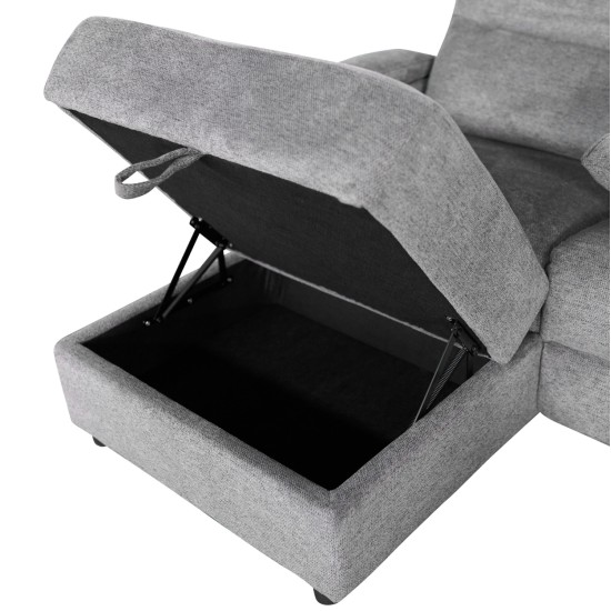 ΣΕΤ ΚΑΝΑΠΕΣ-ΠΟΛΥΘΡΟΝΑ RELAX SYNTHIA HM10735.03 ΓΚΡΙ ΥΦΑΣΜΑ-ΗΛ.ΑΝΑΚΛΙΣΗ [L]