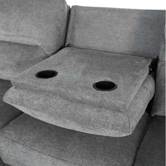 ΣΕΤ ΚΑΝΑΠΕΣ-ΠΟΛΥΘΡΟΝΑ RELAX SYNTHIA HM10735.03 ΓΚΡΙ ΥΦΑΣΜΑ-ΗΛ.ΑΝΑΚΛΙΣΗ [L]