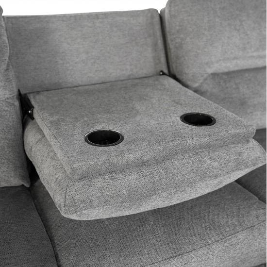 ΣΕΤ ΚΑΝΑΠΕΣ-ΠΟΛΥΘΡΟΝΑ RELAX SYNTHIA HM10736.03 ΓΚΡΙ ΥΦΑΣΜΑ-ΗΛ.ΑΝΑΚΛΙΣΗ [R]